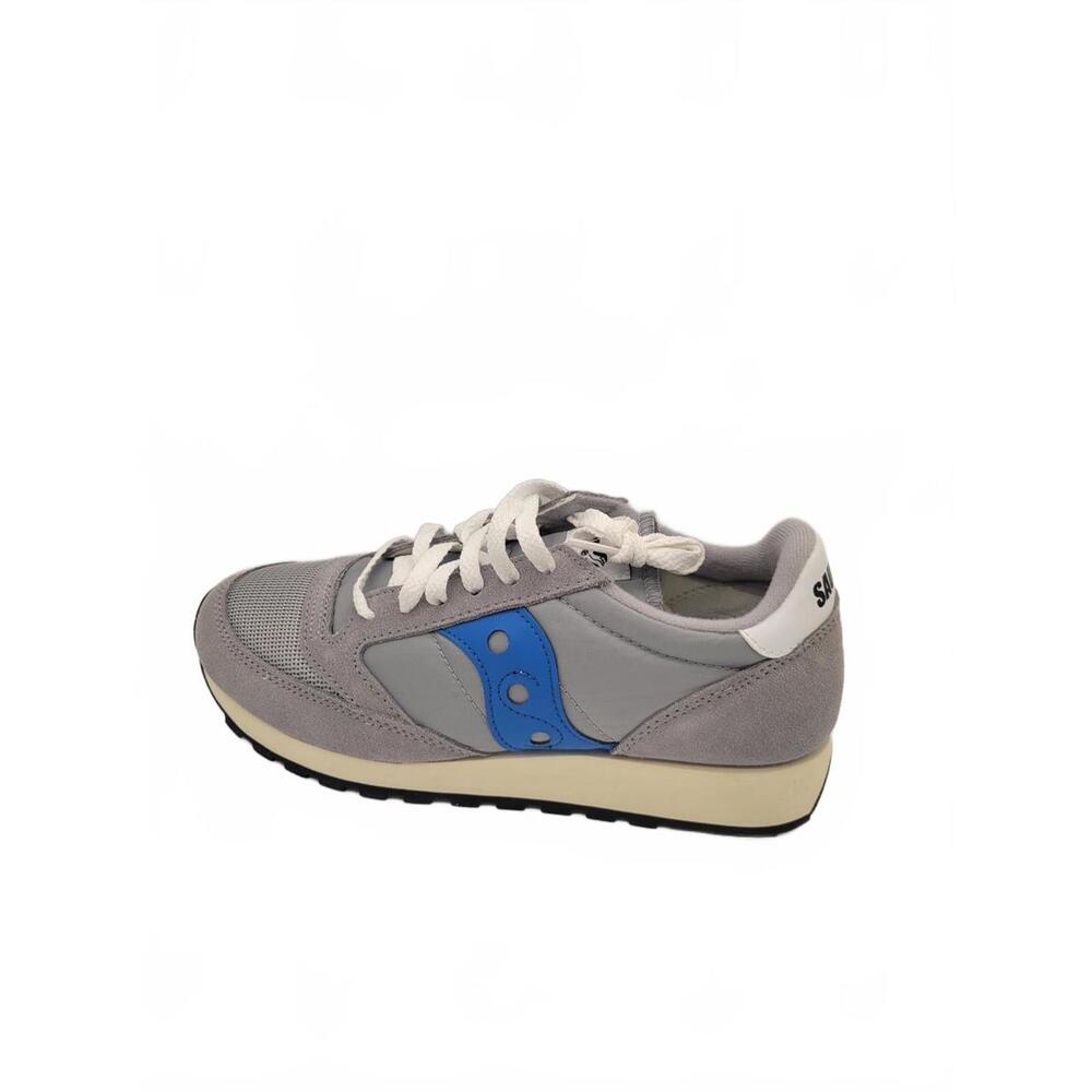 Saucony Men's Grey and Blue Sneakers Size 7.5